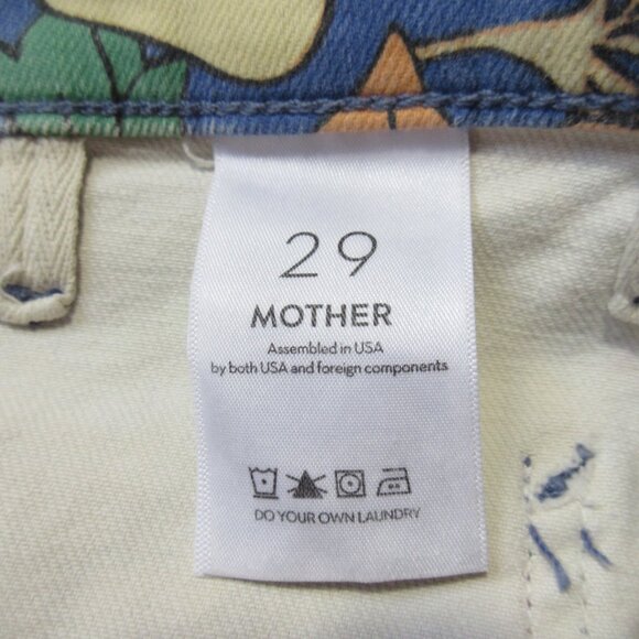 NWT Mother Hustler Patch Pocket Ankle Fray in Fresh Blooms Floral Crop Jeans 29 - Picture 7 of 16